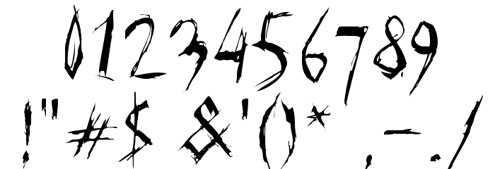 SCARFACE Font OTHER CHARS