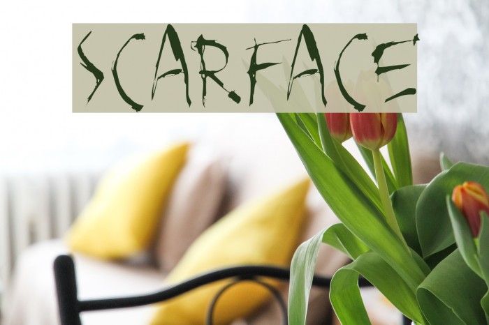 SCARFACE Font examples