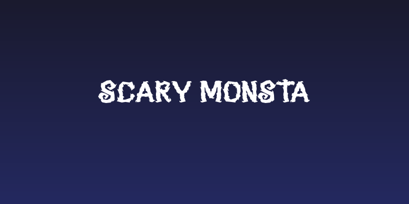 SCARY MONSTA Social Header