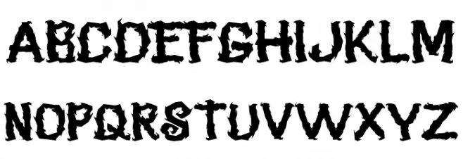 SCARY MONSTA フォント 小文字
