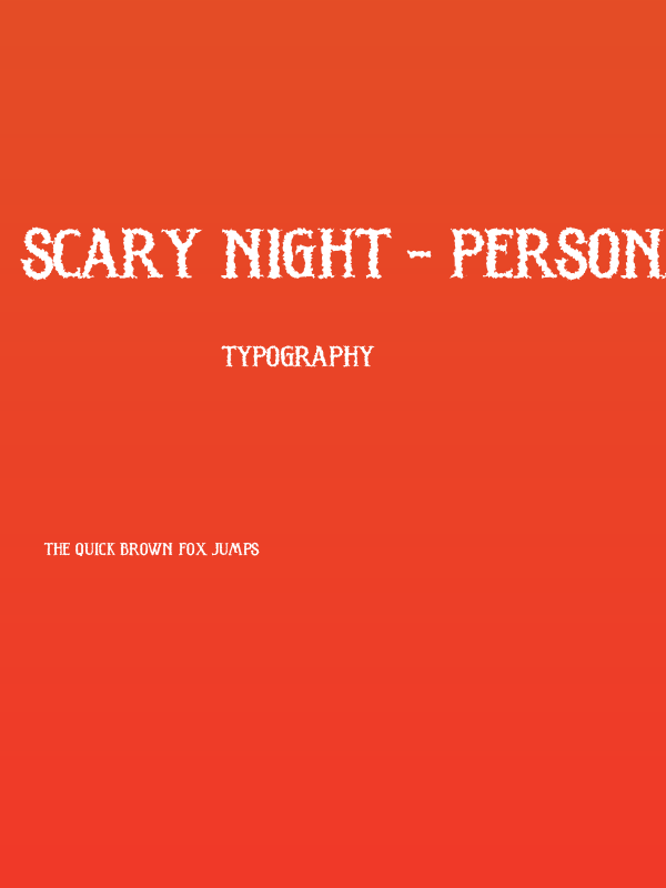 SCARY NIGHT - Personal Use Poster