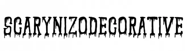 SCARYNIZO DECORATIVE  baixar fontes gratis