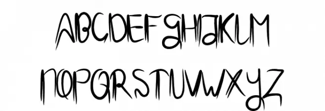 SCARYOFHORROR Schriftart Kleinbuchstaben