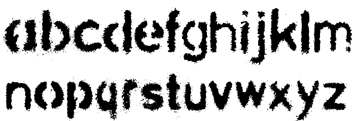 SCHABLONA DIRT Fonte MINÚSCULAS