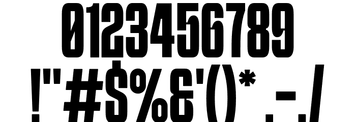 SCHABO Condensed Font OTHER CHARS