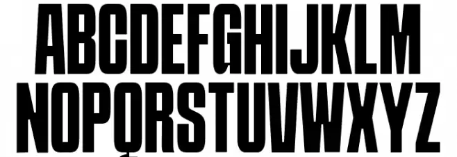 SCHABO Condensed Caratteri MAIUSCOLE
