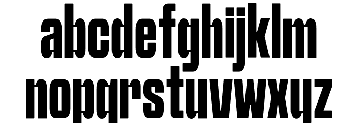SCHABO Condensed Font LOWERCASE