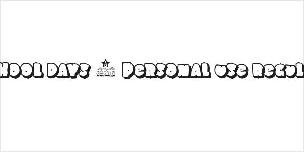 SCHOOL DAYS 2 PERSONAL USE Regular Logo