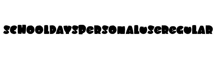 SCHOOL DAYS PERSONAL USE Regular  Descarca Fonturi Gratis