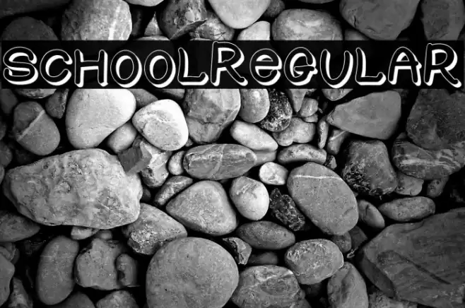 SCHOOL-Regular Font examples