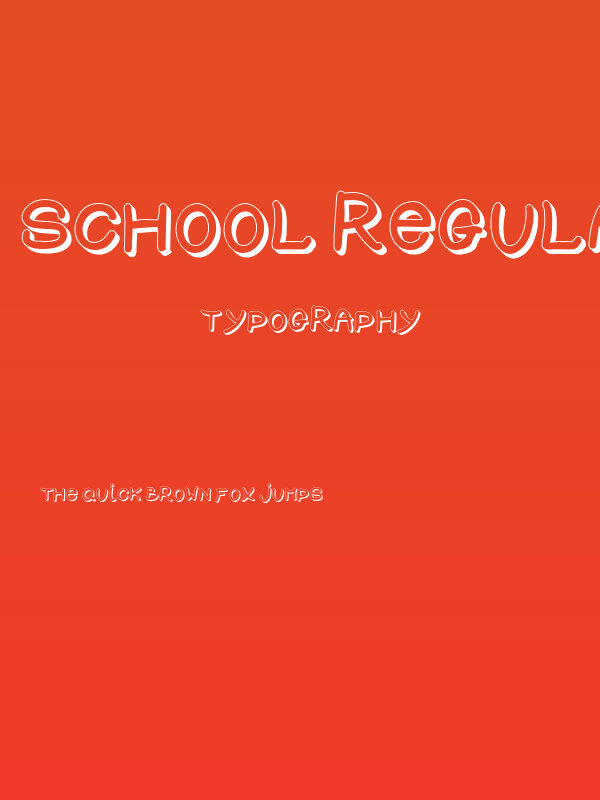 SCHOOL-Regular Poster