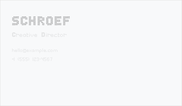 SCHROEF Business Card