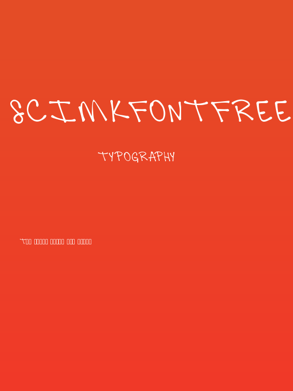 SCIMKfontfree Poster