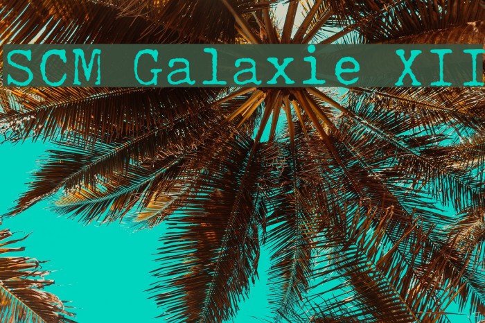 SCM Galaxie XII Font examples