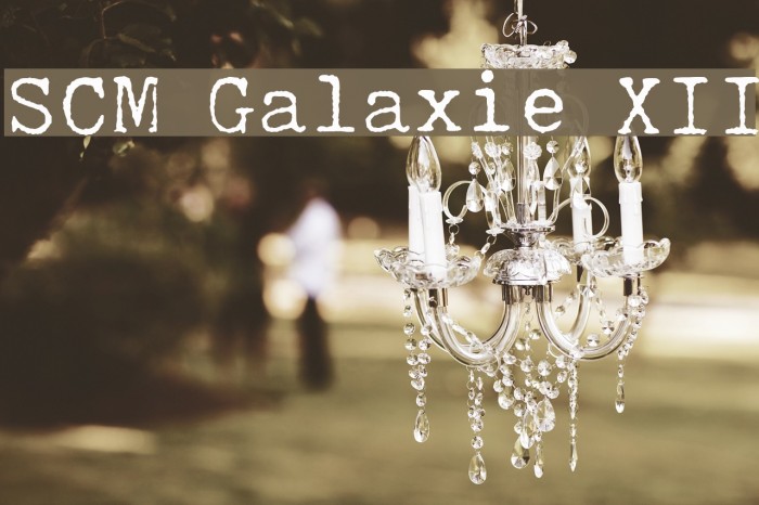 SCM Galaxie XII Font examples