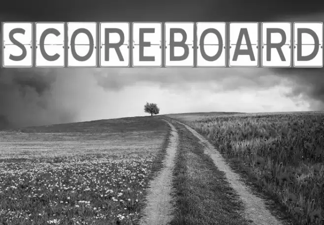 SCOREBOARD Font examples