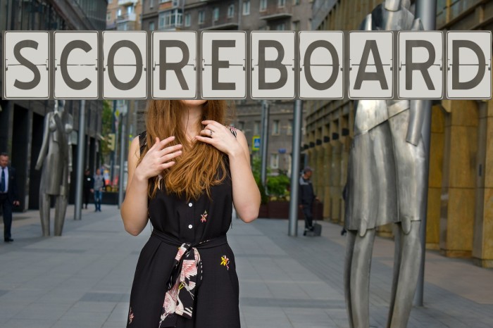 SCOREBOARD Font examples