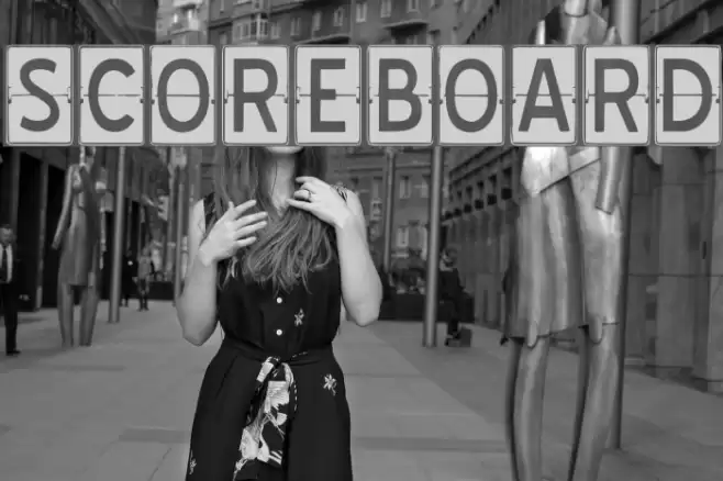 SCOREBOARD Font examples