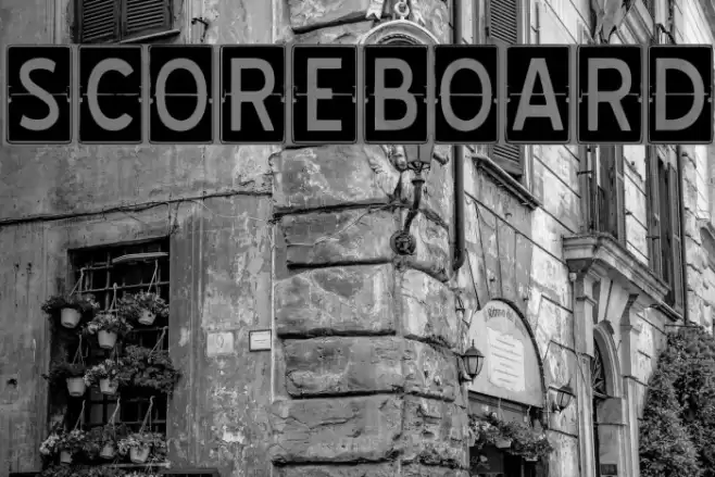 SCOREBOARD Font examples