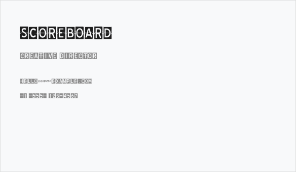 SCOREBOARD Business Card