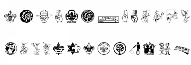 SCOUT015 字体 大写