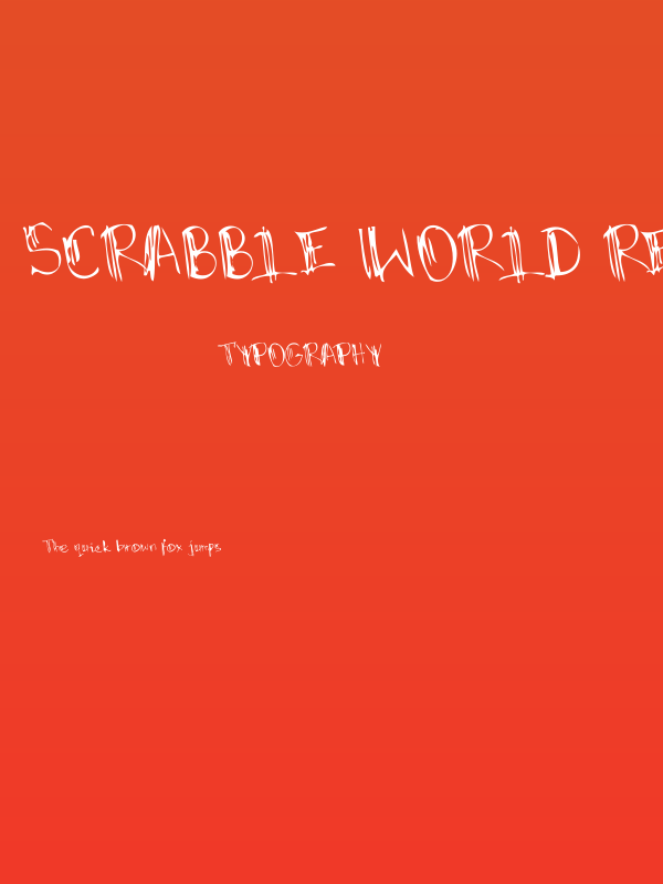 SCRABBLE WORLD Regular Poster