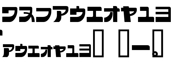 SCRAP KANA Font OTHER CHARS