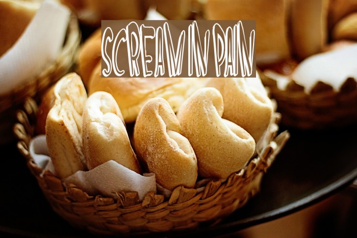SCREAM IN PAIN Font examples