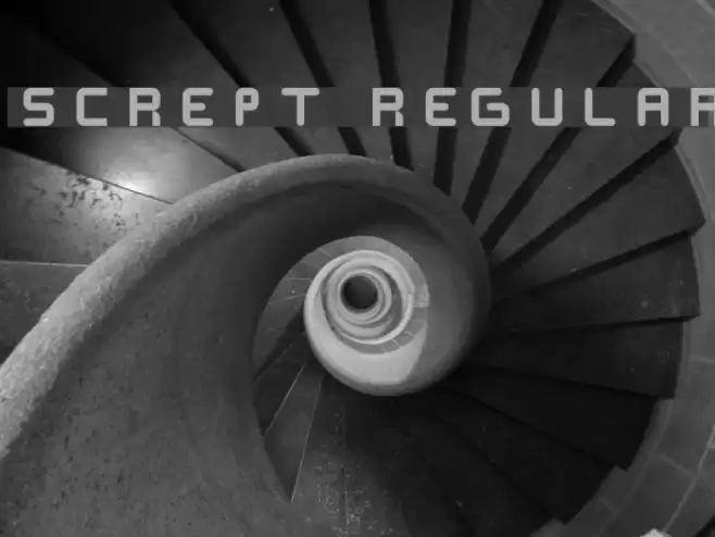 SCREPT Regular Font examples