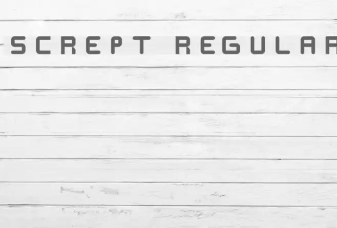 SCREPT Regular Font examples