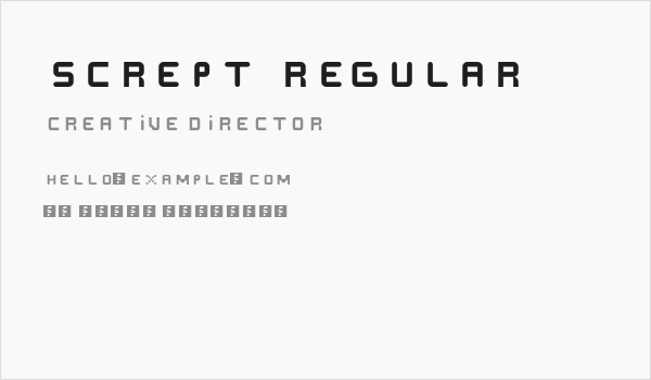 SCREPT  Regular Business Card