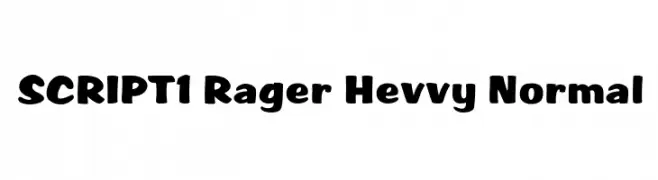 SCRIPT1 Rager Hevvy Normal  Descarca Fonturi Gratis