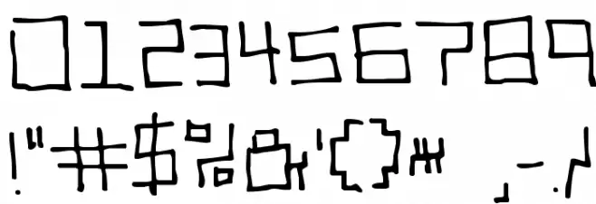 SCSI Port Font OTHER CHARS