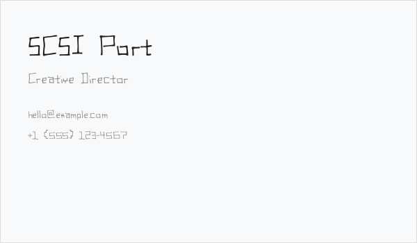 SCSI Port Business Card