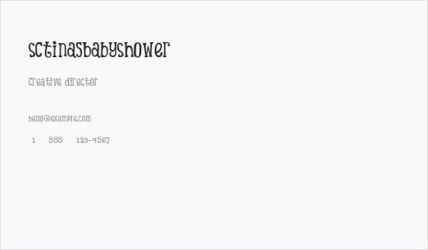 SCTinasBabyShower Business Card