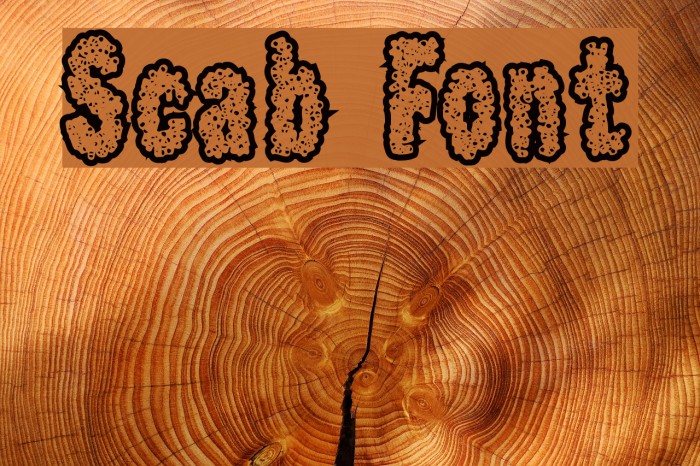 Scab Font examples