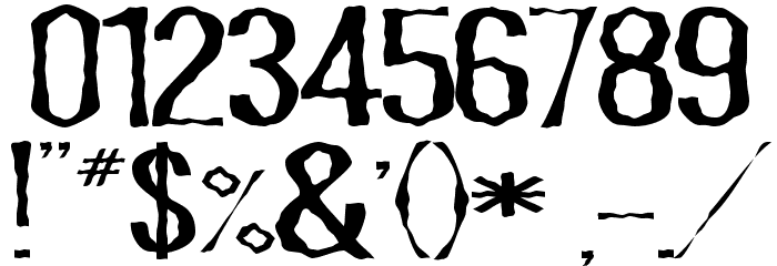 Scaberous Font OTHER CHARS