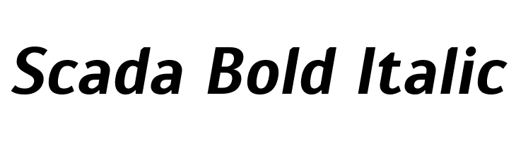 Scada Bold Italic Font