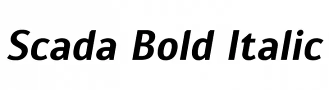 Scada Bold Italic  フリーフォントのダウンロード
