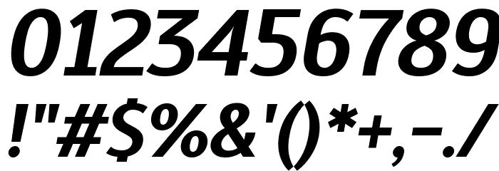Scada Bold Italic Font OTHER CHARS