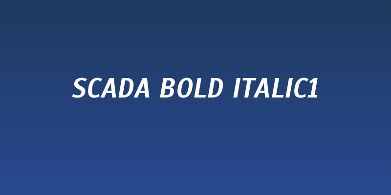 Scada Bold Italic1 Social Header