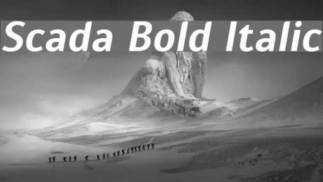 Scada Bold Italic Font examples