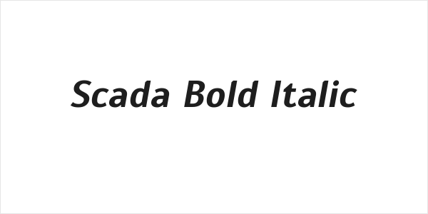Scada Bold Italic Logo