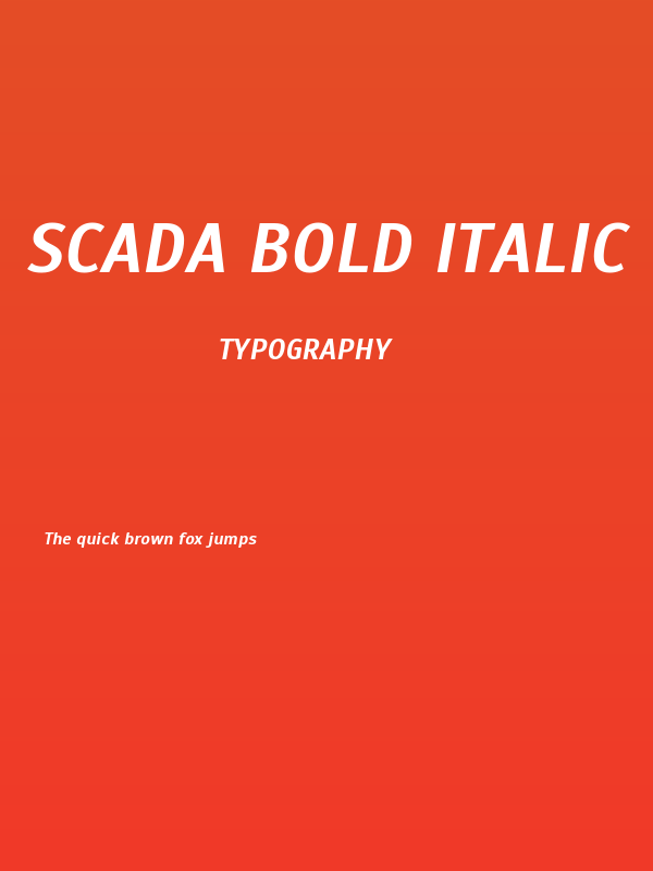 Scada Bold Italic Poster