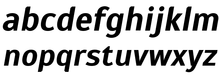 Scada Bold Italic Font LOWERCASE