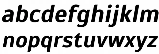 Scada Bold Italic Caratteri MINUSCOLO