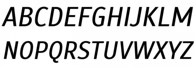 Scada Italic Schriftart Groß
