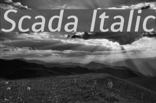 Scada Italic Fuentes examples