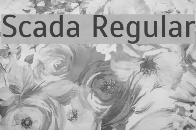 Scada Regular Font examples