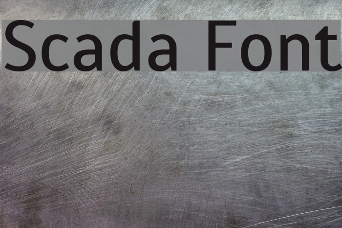 Scada Font examples